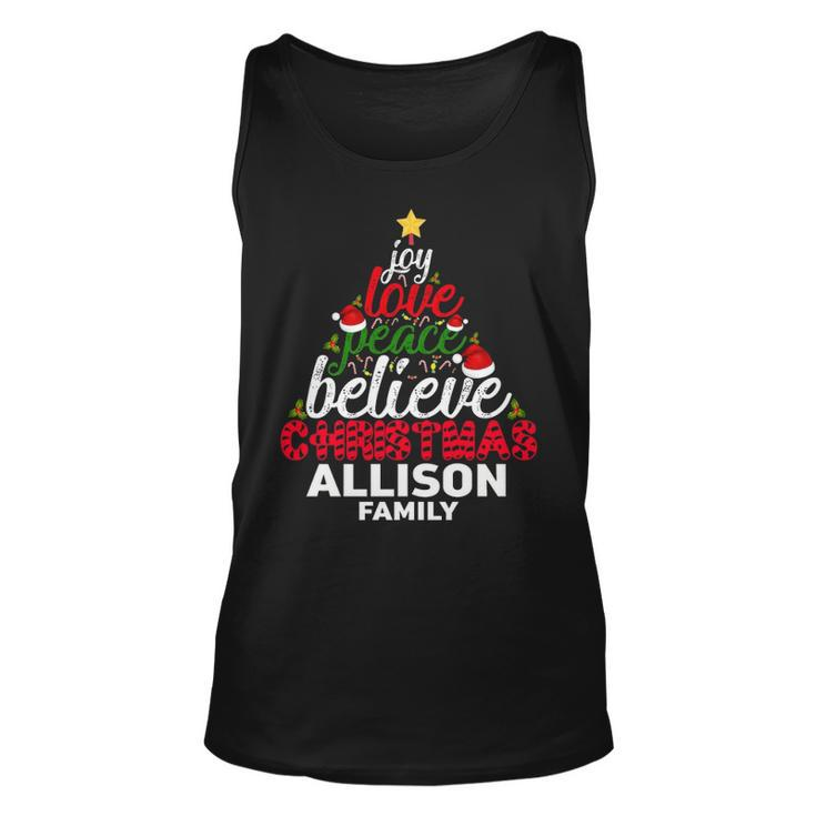 Allison Name Gift Christmas Allison Family Unisex Tank Top