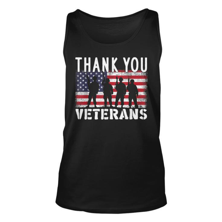 American Flag Thank You Veterans Proud Veteran Usa Day  V2 Unisex Tank Top