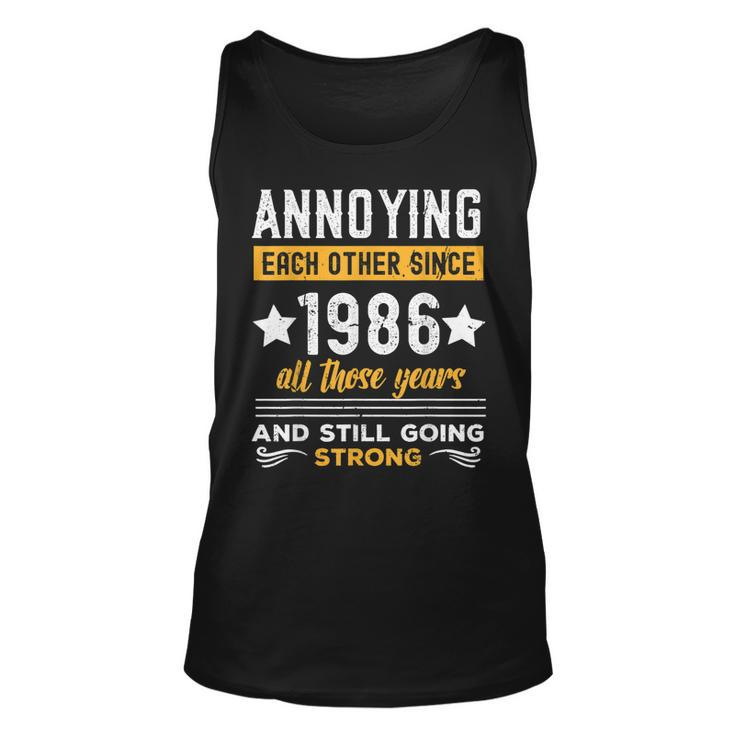 Annoying Since 1986 Married Couple Wedding Anniversary Tank Top