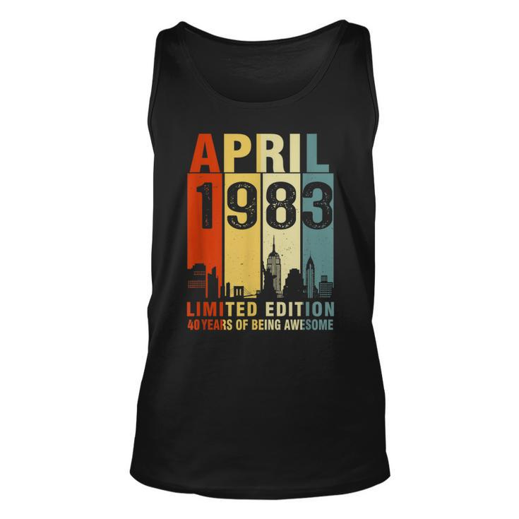April 1983 Limited Edition 40 Years Of Being Awesome  Unisex Tank Top