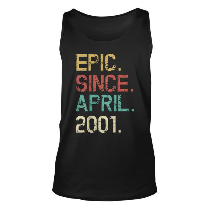 April 2001 18Th Birthday  Vintage Epic Funny Gift Unisex Tank Top