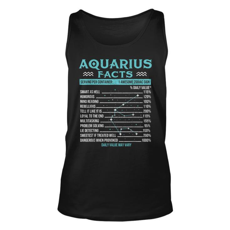 Aquarius Facts - Zodiac Sign Horoscope Birthday Astrology  Unisex Tank Top