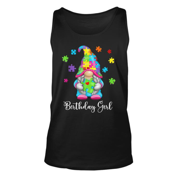 Autism Awareness Gnome Puzzle Birthday Girls Toddlers  Unisex Tank Top