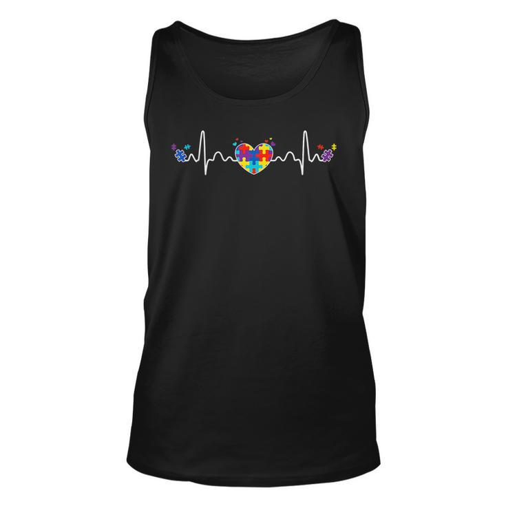 Autism Heartbeat Autistic Awareness Fighter Special Needs  Unisex Tank Top