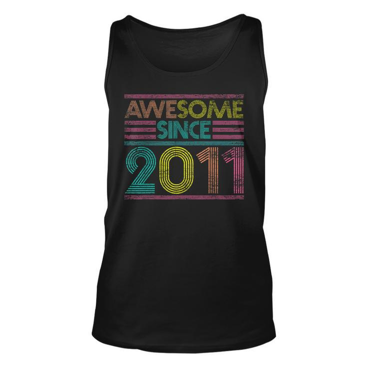 Awesome Since 2011 11Th Birthday Gifts 11 Years Old  Unisex Tank Top