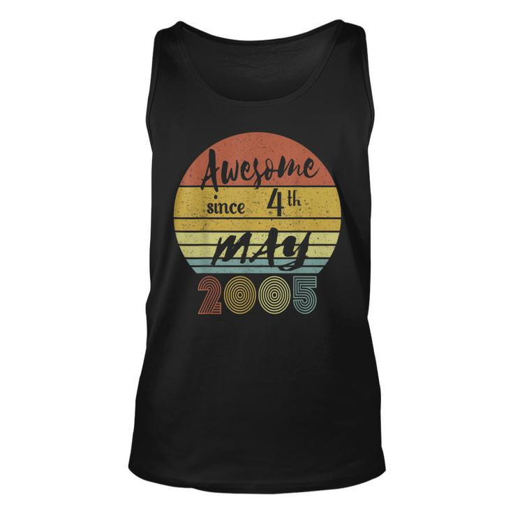 Awesome Since 4Th May 2005 Vintage Retro Birthday  Unisex Tank Top