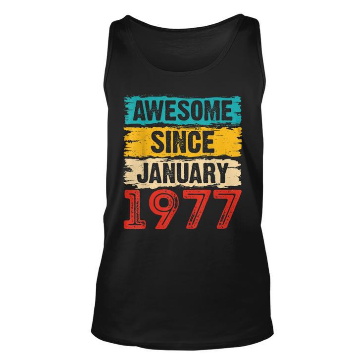 Awesome Since Januar 1977 Unisex TankTop, Einzigartiges 46. Geburtstag Design