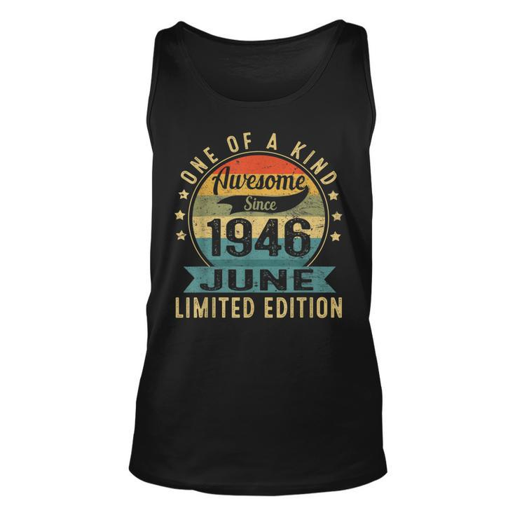 Awesome Since June 1946 Vintage 77Th Birthday 77 Year Old  Unisex Tank Top