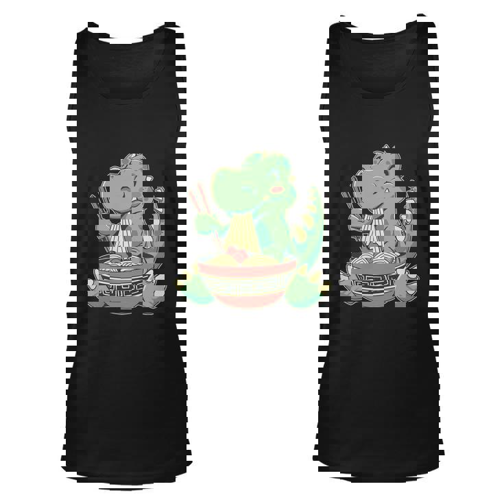 Baby Trex Eating Ramen Noodles Unisex Tank Top