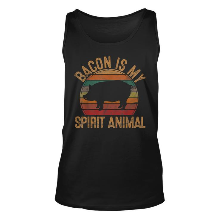 Bacon Is My Spirit Animal Gift Retro Bbq Costume Pork Grill  Unisex Tank Top