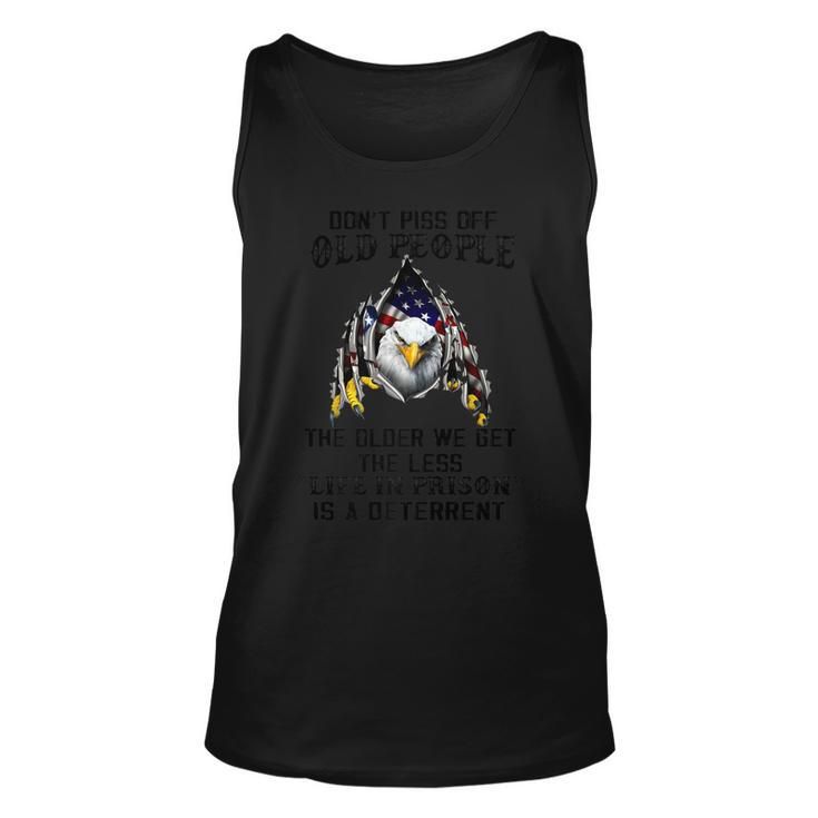 Bald Eagle American Flag 4Th Of July Funny Old People Saying   Unisex Tank Top