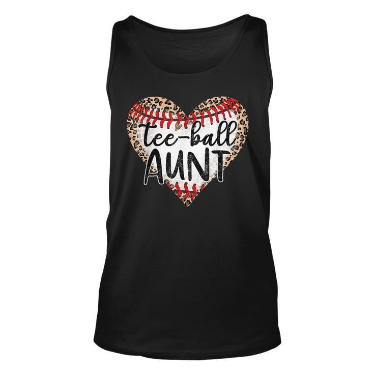 -Ball Aunt Leopard Heart -Ball Mom Mothers Day  Unisex Tank Top