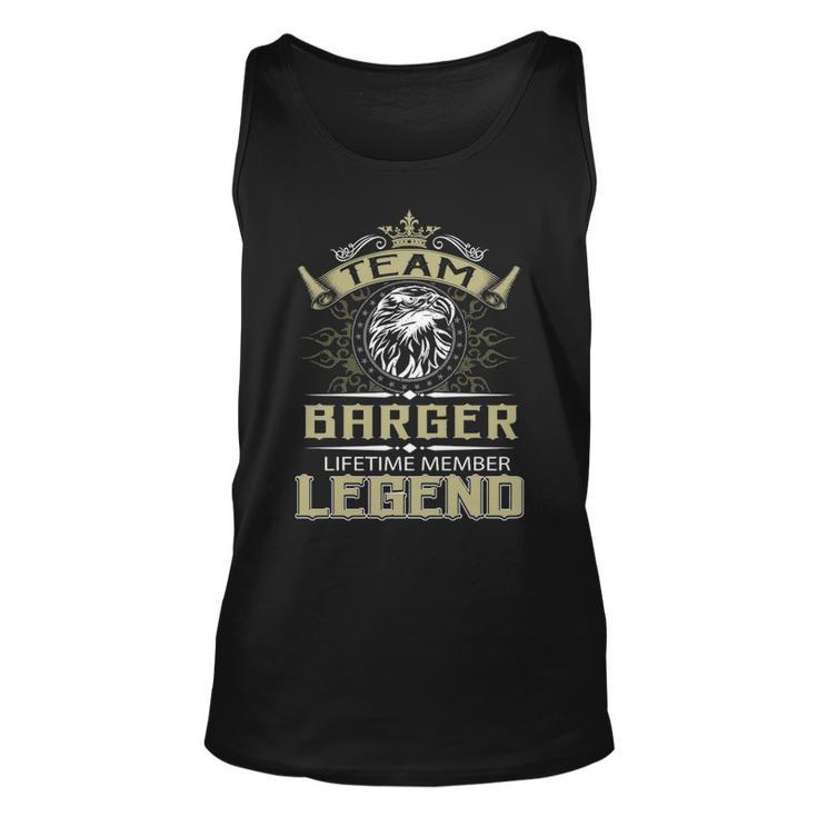 Barger Name Gift Team Barger Lifetime Member Legend Unisex Tank Top