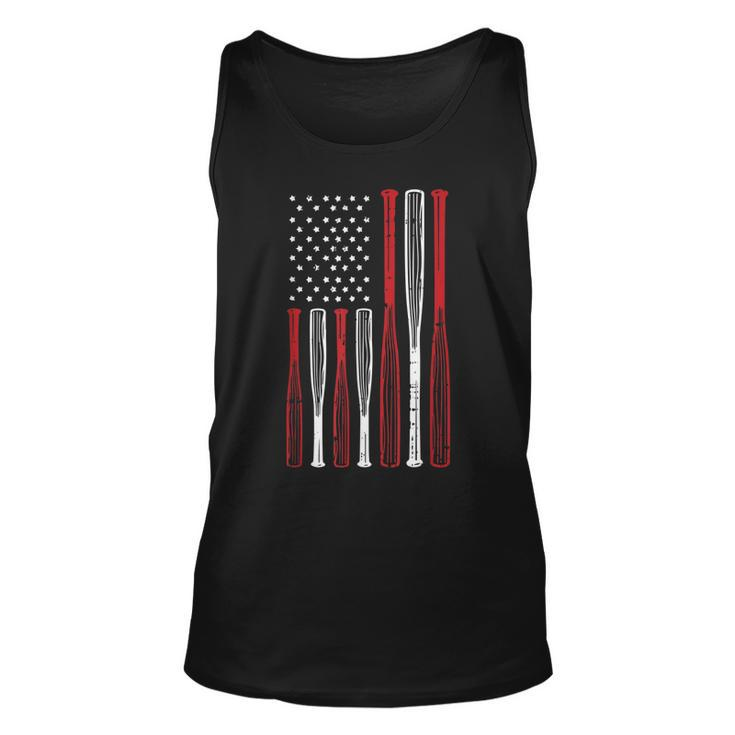 Baseball 4Th Of July American Flag Patriotic Sports Player  Unisex Tank Top