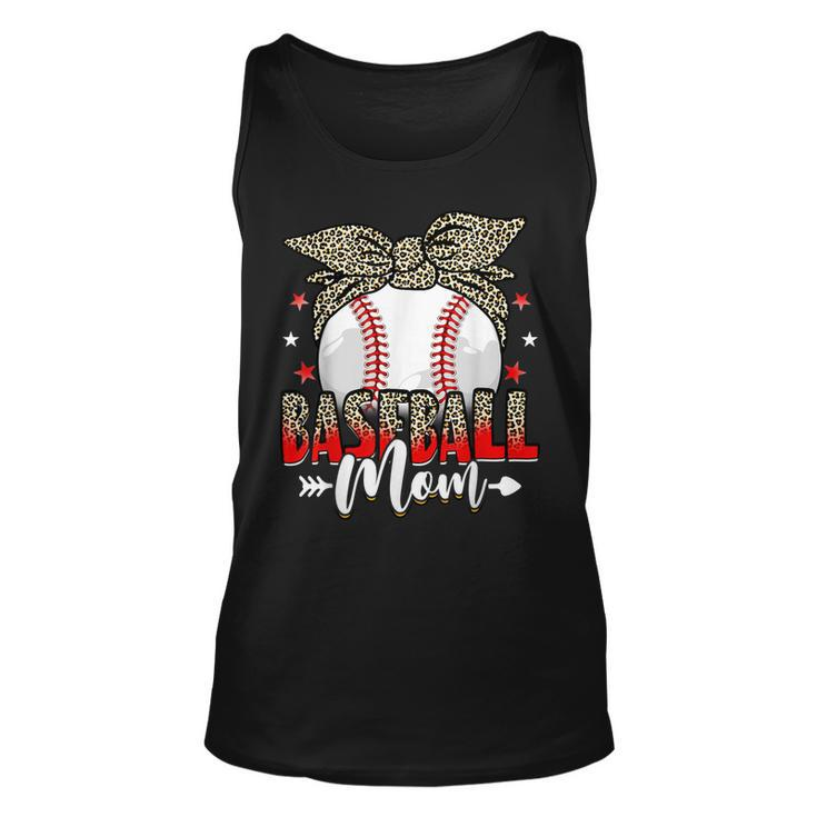 Baseball Mom Life Game Day Leopard Cute Mothers Day  Unisex Tank Top