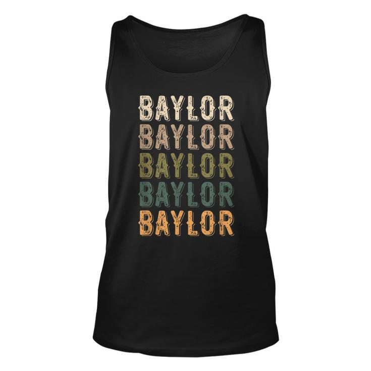 Baylor Personalized Reunion Matching Family Name  Unisex Tank Top