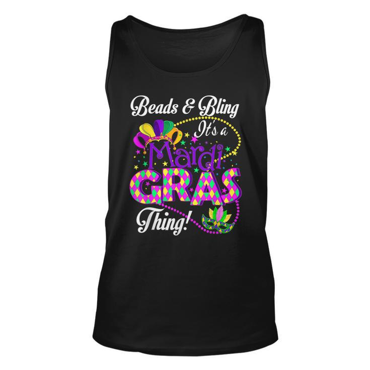 Beads And Bling Its A Mardi Gras Thing Funny Beads Bling  Unisex Tank Top