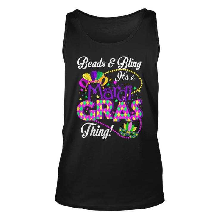 Beads And Bling Its A Mardi Gras Thing Funny Mardi Gras  Unisex Tank Top