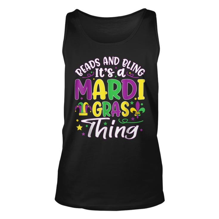 Beads And Bling Its A Mardi Gras Thing Funny Mardi Gras  Unisex Tank Top