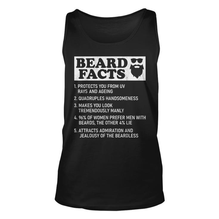 Mens Beard Facts Protects Ageing Makes Manly Bearded Dad Tank Top