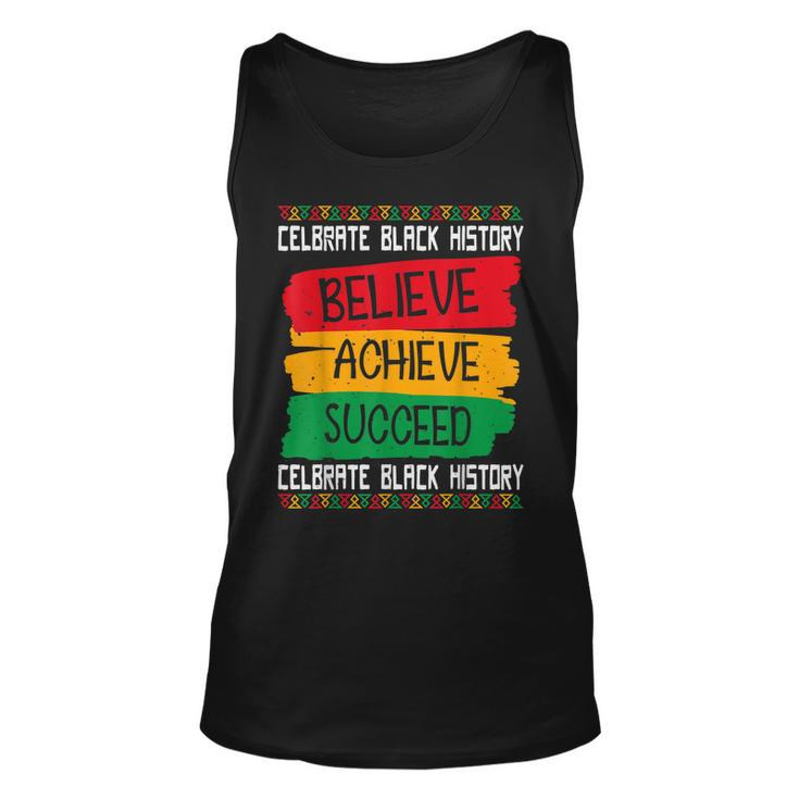 Believe Achieve Succeed Black History Month Proud African Us Tank Top