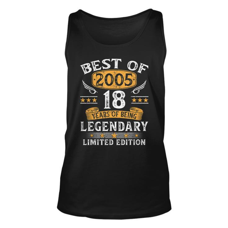 Best Of 2005 Limited Edition 18 Year Old 18Th Birthday Tank Top