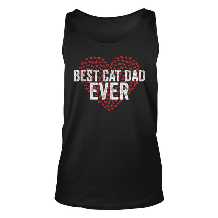 Best Cat Dad Ever  Cat Heart Love Cats Fathers Day Gift Unisex Tank Top