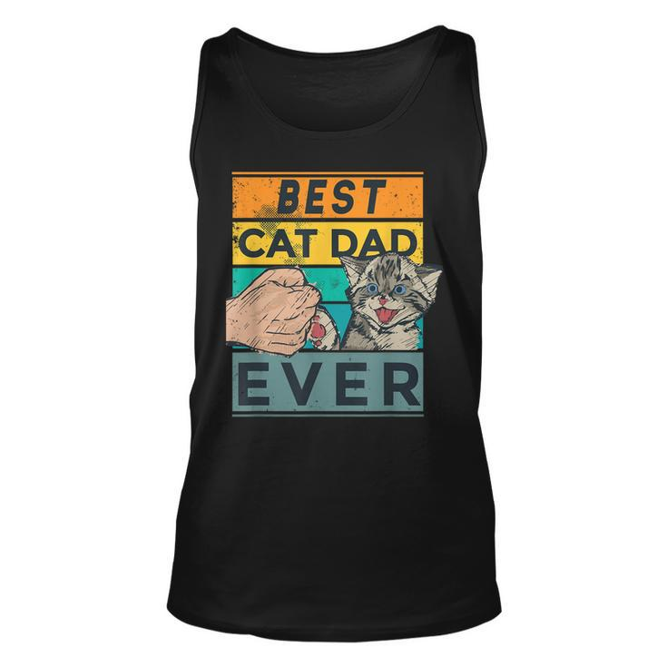 Best Cat Dad Ever Fathers Day Daddy Father Sayings Unisex Tank Top