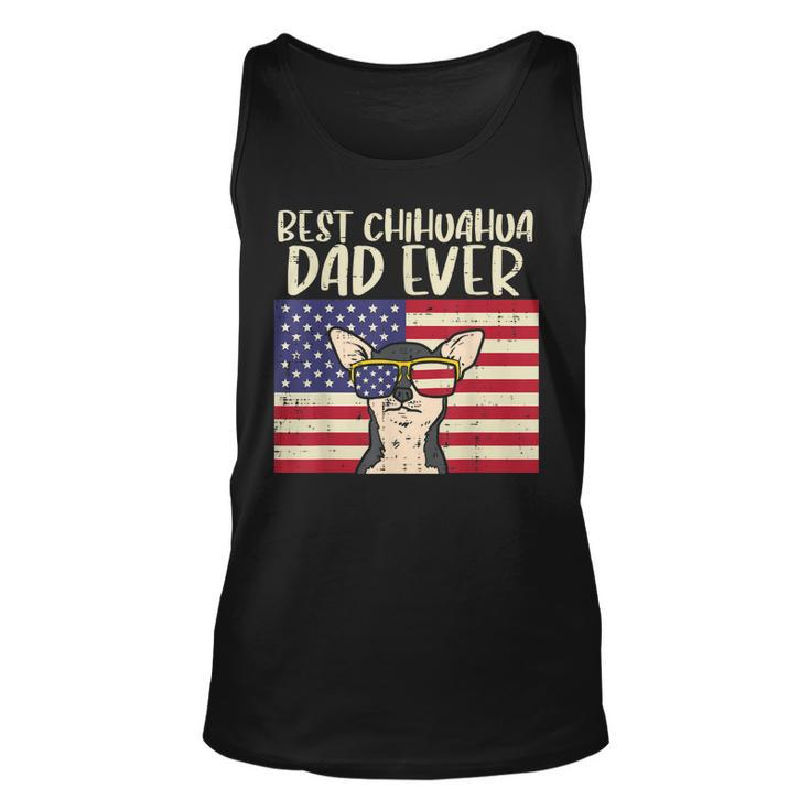 Best Chihuahua Dad Ever Flag Chiwawa Dog Patriotic Men Tank Top