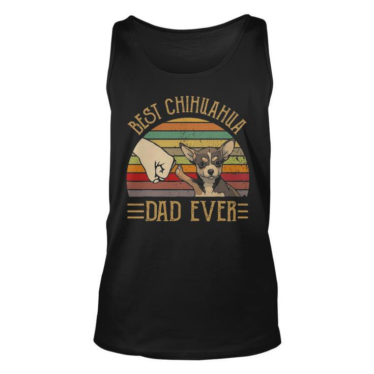Best Chihuahua Dad Ever Retro Vintage Sunset V2 Unisex Tank Top