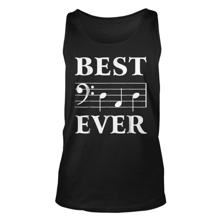 Best Dad Ever Bass Clef Musician Fathers Day Tshirt Gift Unisex Tank Top