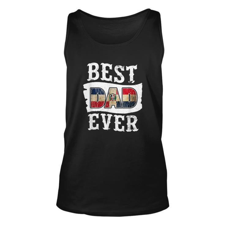 Best Dad Ever Fathers Day Dominican Republic Flag Tank Top
