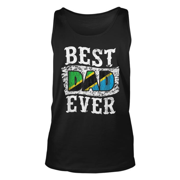 Best Dad Ever Fathers Day  Tanzania Flag Gift For Mens Unisex Tank Top