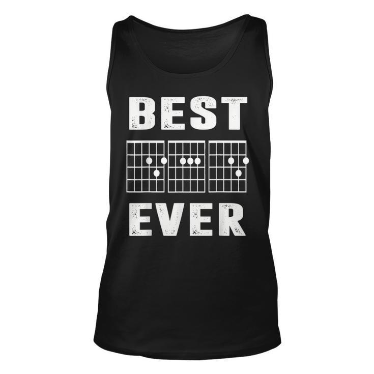 Best Dad Ever  Music Guitar Musician Fathers Day Gifts Unisex Tank Top