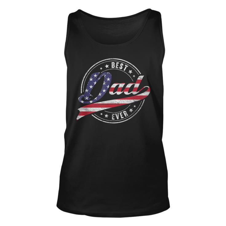 Best Dad Ever For Proud Patriotic Us Flag Dad Father Papa Tank Top