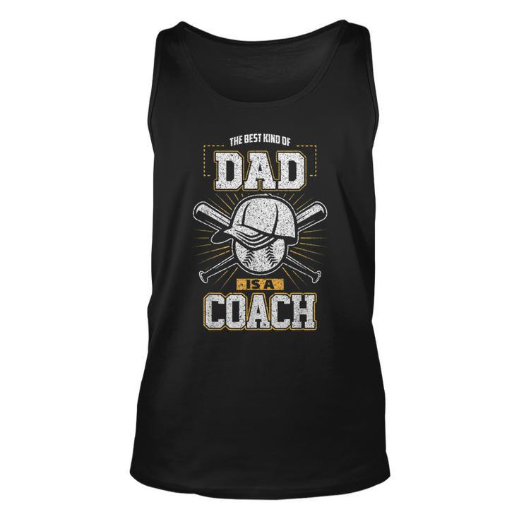 Best Dad Sports Coach Baseball Softball  Ball Father Unisex Tank Top