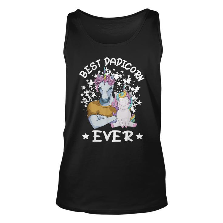 Best Dadicorn Ever Unicorn Dad & Baby Fathers Day Tank Top