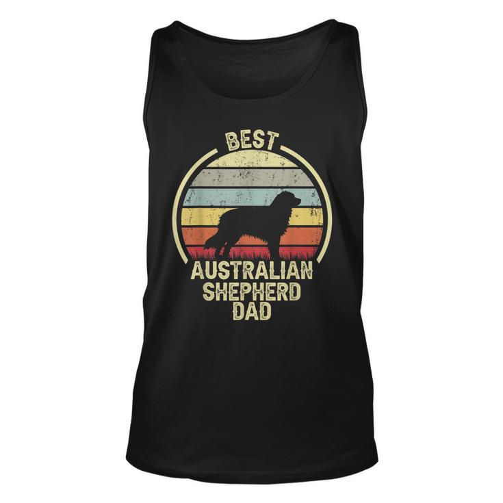 Best Dog Father Dad - Vintage Aussie Australian Shepherd  Unisex Tank Top