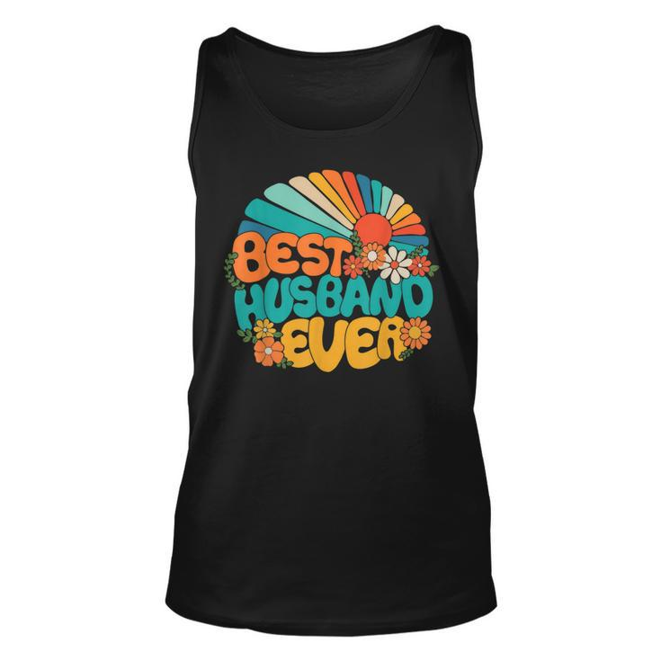 Best Husband Ever Retro Groovy 70S Fathers Day Hubby  Unisex Tank Top