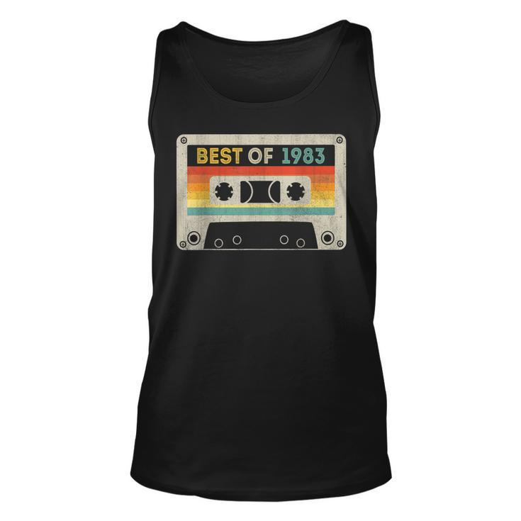Best Of 1983 40Th Birthday Gifts Cassette Tape Vintage 1983 Unisex Tank Top