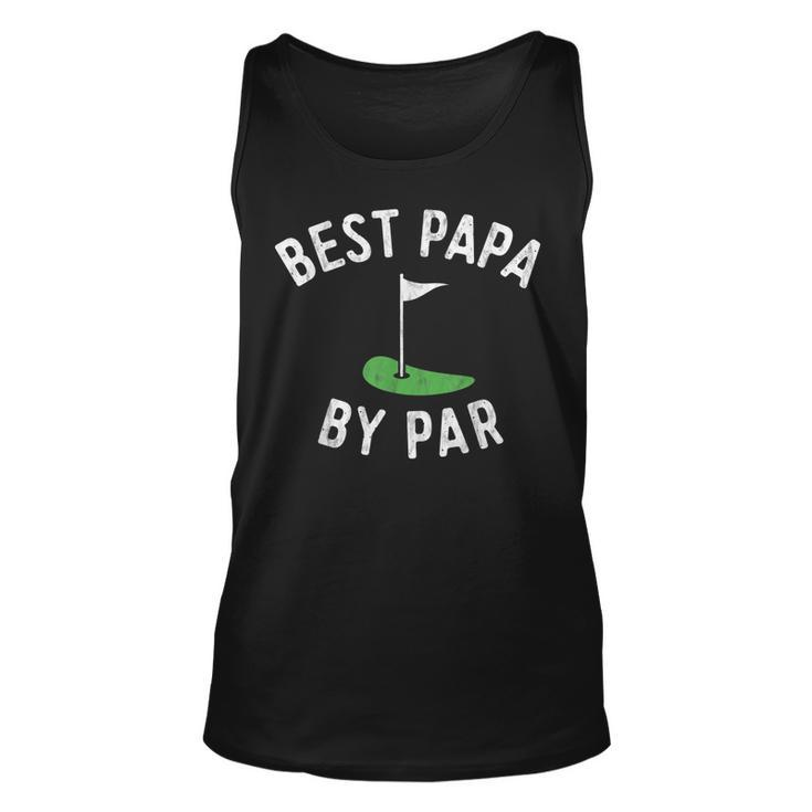 Mens Best Papa By Par Golf Shirt Fathers Day Grandpa Tank Top