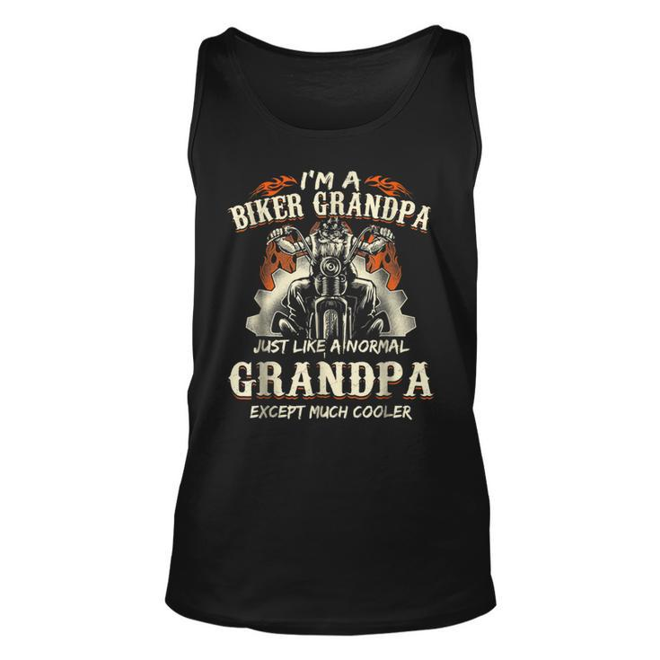 Mens Im A Biker Grandpa Cool Fathers Day Shirt For Grandpa Tank Top