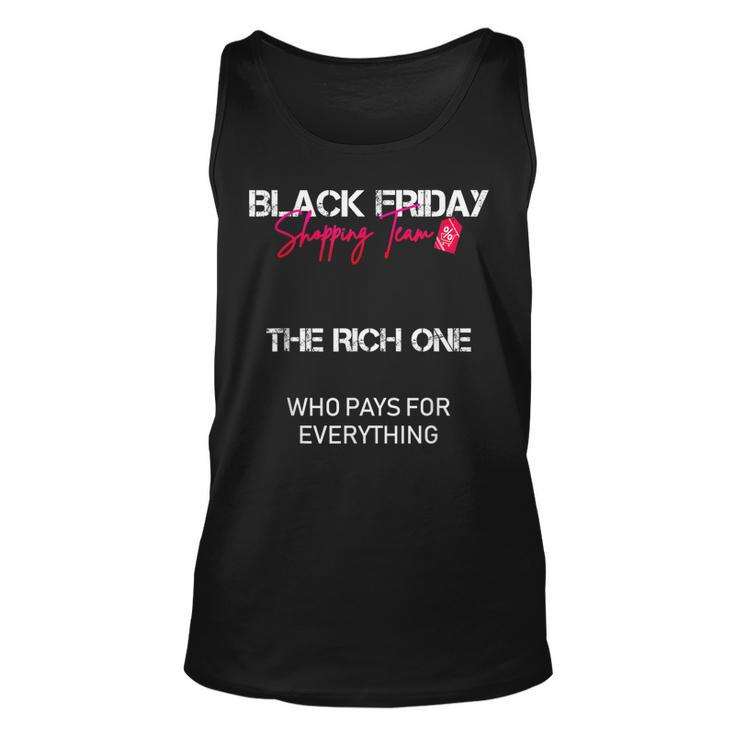 Black Friday Shopping Team Shirt - The Rich One  Unisex Tank Top