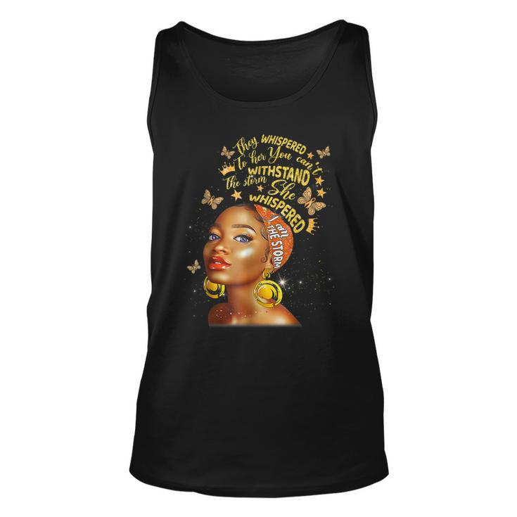 Black History Month African Woman Afro I Am The Storm  V5 Unisex Tank Top