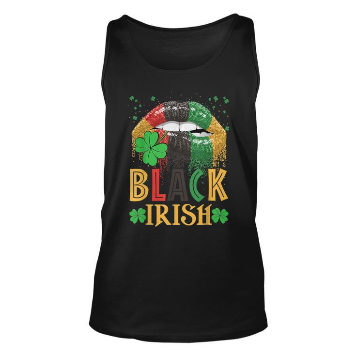 Black Irish Dripping Lips African American St Patricks Day  Unisex Tank Top