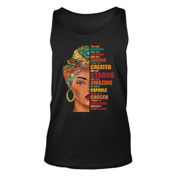 Black Queen Lady Curly Natural Afro African American Ladies  V5 Unisex Tank Top - Thegiftio