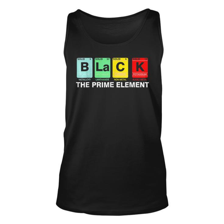 Black The Prime Element Black History Month Periodic Table  Unisex Tank Top