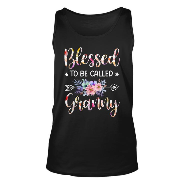 Blessed To Be Called Granny Floral Mothers Day  Unisex Tank Top