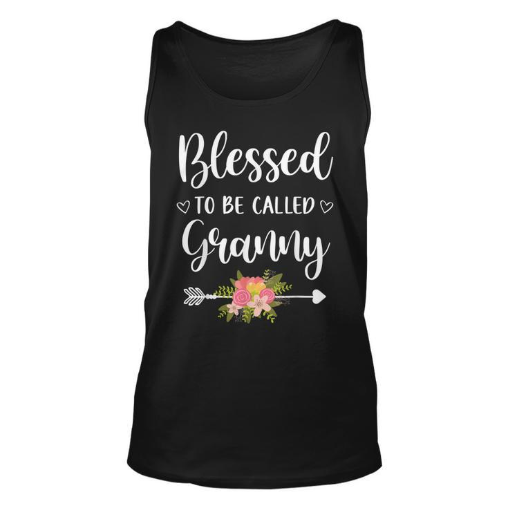Blessed To Be Called Granny Women Flower Decor Grandma  Unisex Tank Top
