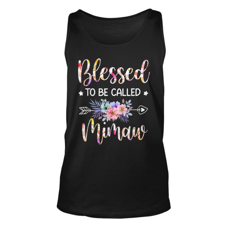 Blessed To Be Called Mimaw Floral Mothers Day  Unisex Tank Top